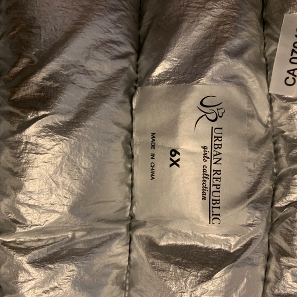 Girls Bomber jacket silver for kids - Picture 2 of 3